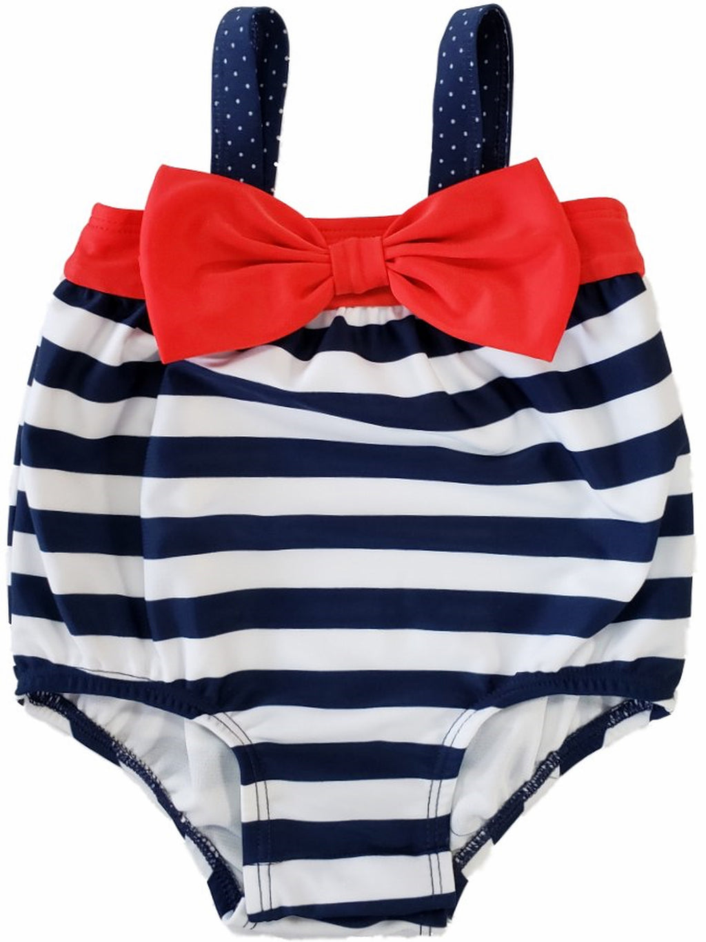 Girl's 1pc Stripped Bow Swimsuit - Stylz Select