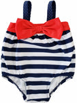 Girl's 1pc Stripped Bow Swimsuit - Stylz Select