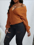 V-Neck Drop Shoulder Sweater - Stylz Select