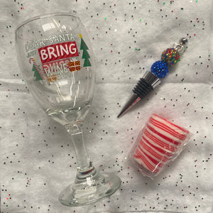 Christmas Wine Glass Gift Set