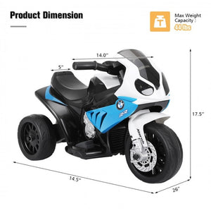 6V Kids 3 Wheels Riding BMW Licensed Electric Motorcycle