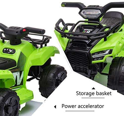 6V Kids ATV Quad Electric Ride On Car with LED Light and MP3