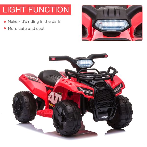 6V Kids ATV Quad Electric Ride On Car with LED Light and MP3