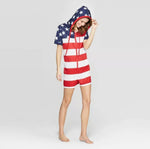 Women's Hooded Stars & Stripes Romper - Stylz Select