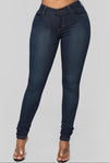 Women's Deep Blue Fitted Jeans - Stylz Select