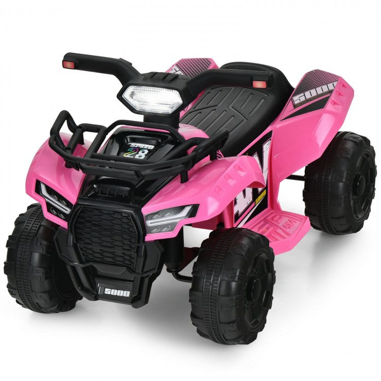 6V Kids ATV Quad Electric Ride On Car with LED Light and MP3