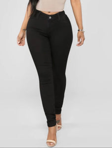 Women’s Mid Waist Slim Fitted Jeans - Stylz Select