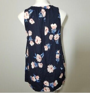 Blue Floral Sleveless Maternity Blouse - Stylz Select