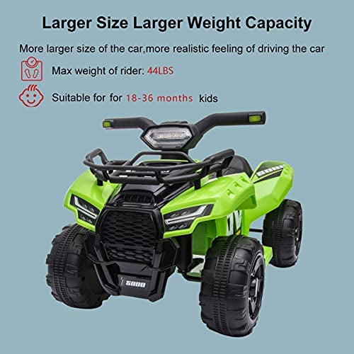 6V Kids ATV Quad Electric Ride On Car with LED Light and MP3