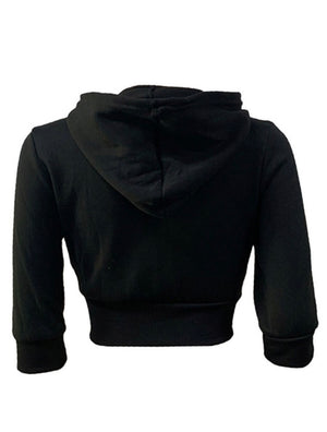 Crop Top Front Zip Design Hooded Jacket - Stylz Select