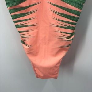 Leaf Print Backless Swimsuit - Stylz Select