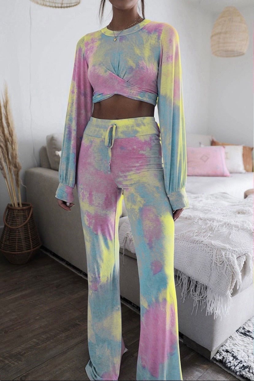 Tie-Dye 2pc Pants Set - Stylz Select